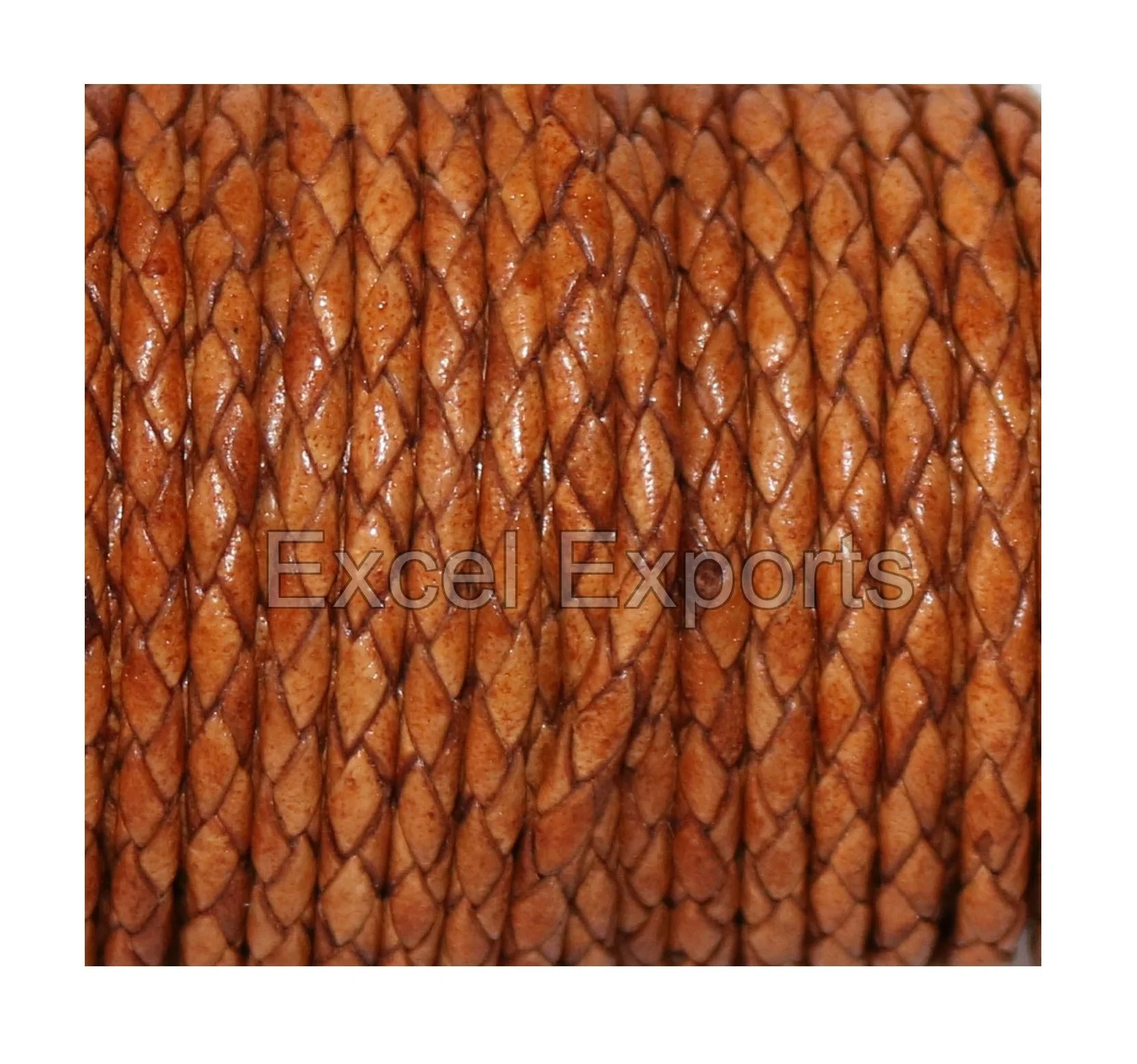 Braided Leather Cord for belting decoration crafting - Silver Metallic sizes 3mm 4mm 5mm etc. from wholesale supply
