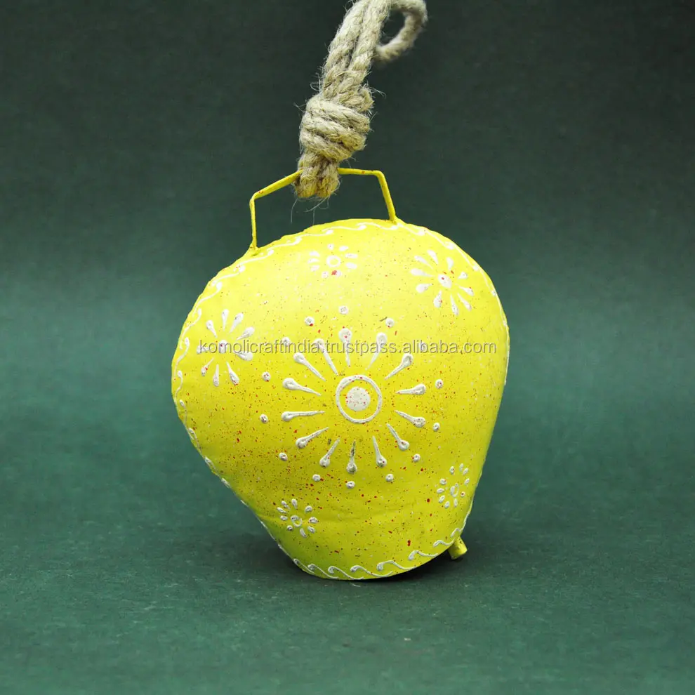 Handmade Custom Painted Red Christmas Style Souvenirs Swiss Cow Bell