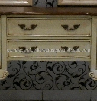 Classic Wooden Mahogany Furniture Makeup Table French Style