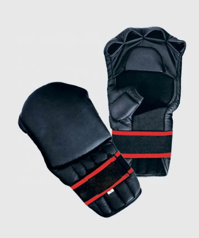 2024 Best Selling Fight Leather with Reinforced stitching on bar grip Gloves Top Level Leather Sparring Kick Boxing Gloves