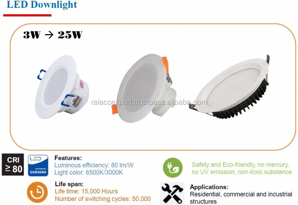 Round Design Super Quality 5W LED Downlight