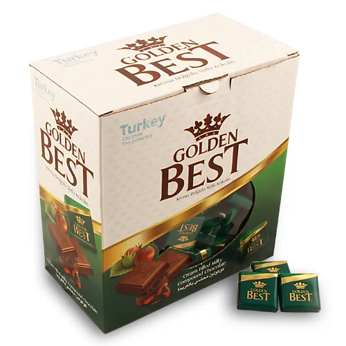 GOLDEN BEST MAJESTY NAPOLITEN FRUIT FLAVORED CREAM FILLING COMPOUND CHOCOLATE 10 GR. TURKISH HALAL