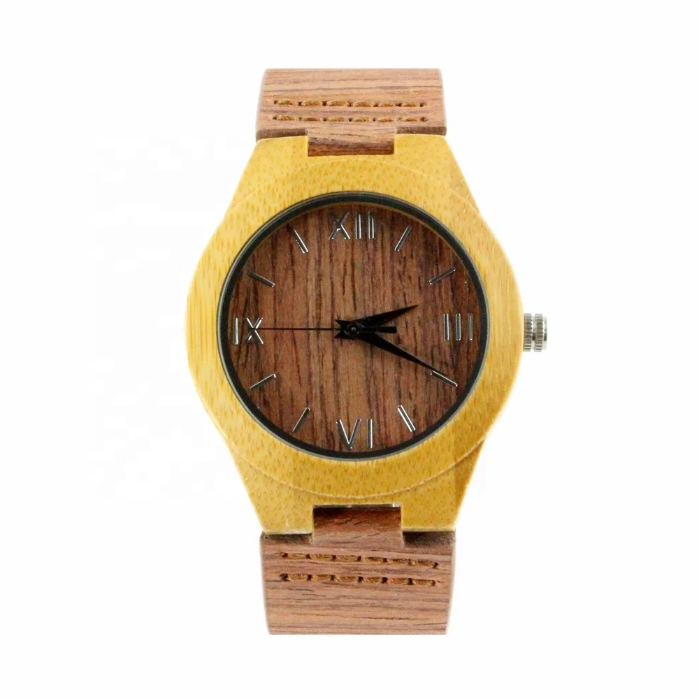 2021 Wood with yellow Canvas Boys Fancy Watches Younger Watch Basic Watch