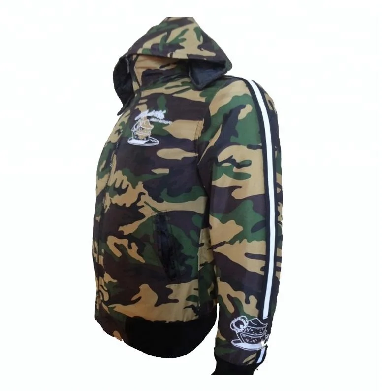 Customized Camouflage Hooded Hunting Jacket, Hunting Jacket, Camo Jacket