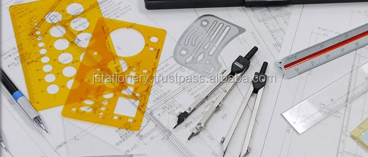 Easy to use plastic letter stencil ruler drawing template with multiple functions