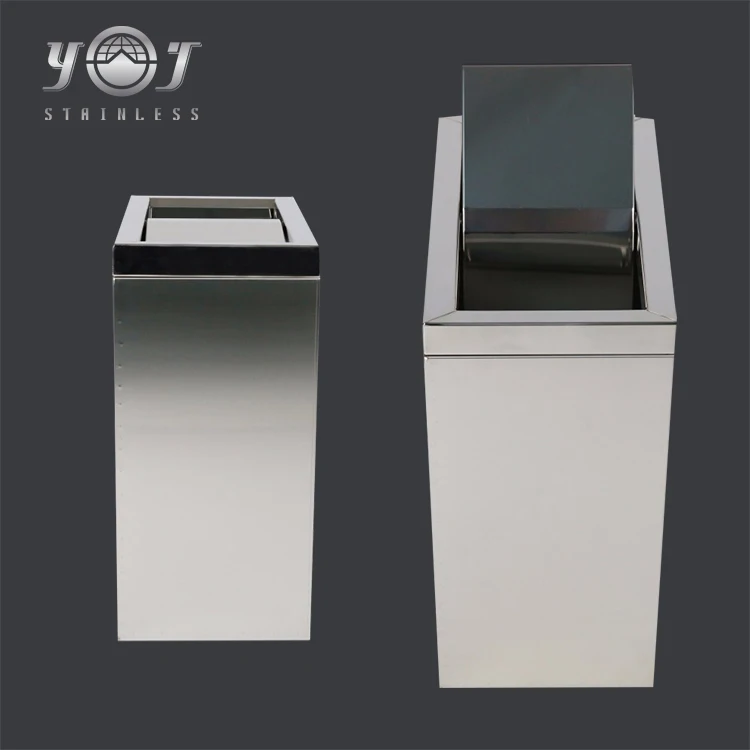 Household Stainless Steel Covers Garbage Trash Bin Stand