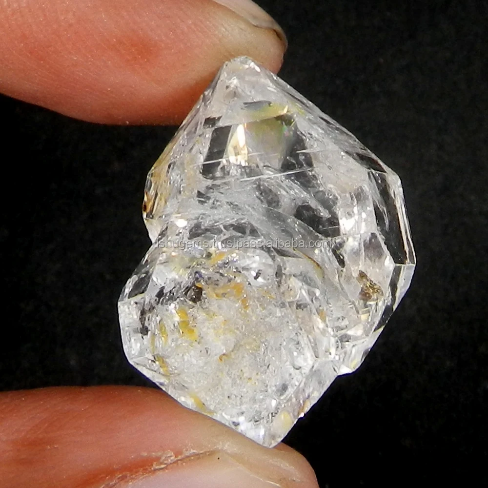 natural herkimer diamond 26x18mm  fancy uneven 34.50 cts loose gemstone for rings