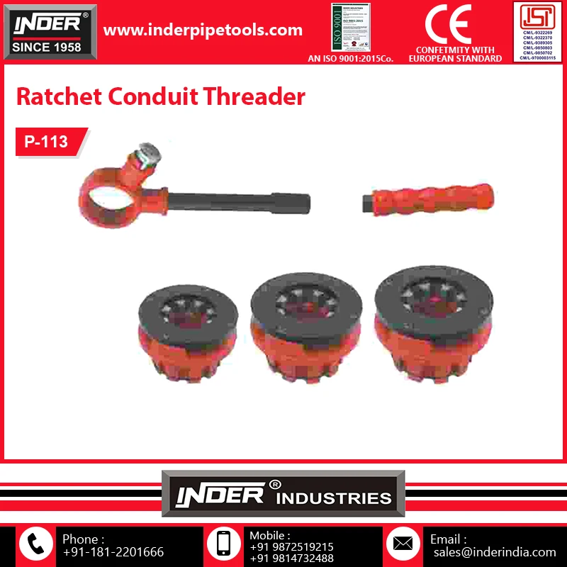 Conduit Pipe Ratchet Threading Machine Pipe Fitting Screw Inserts Nut Plastic at Best Price