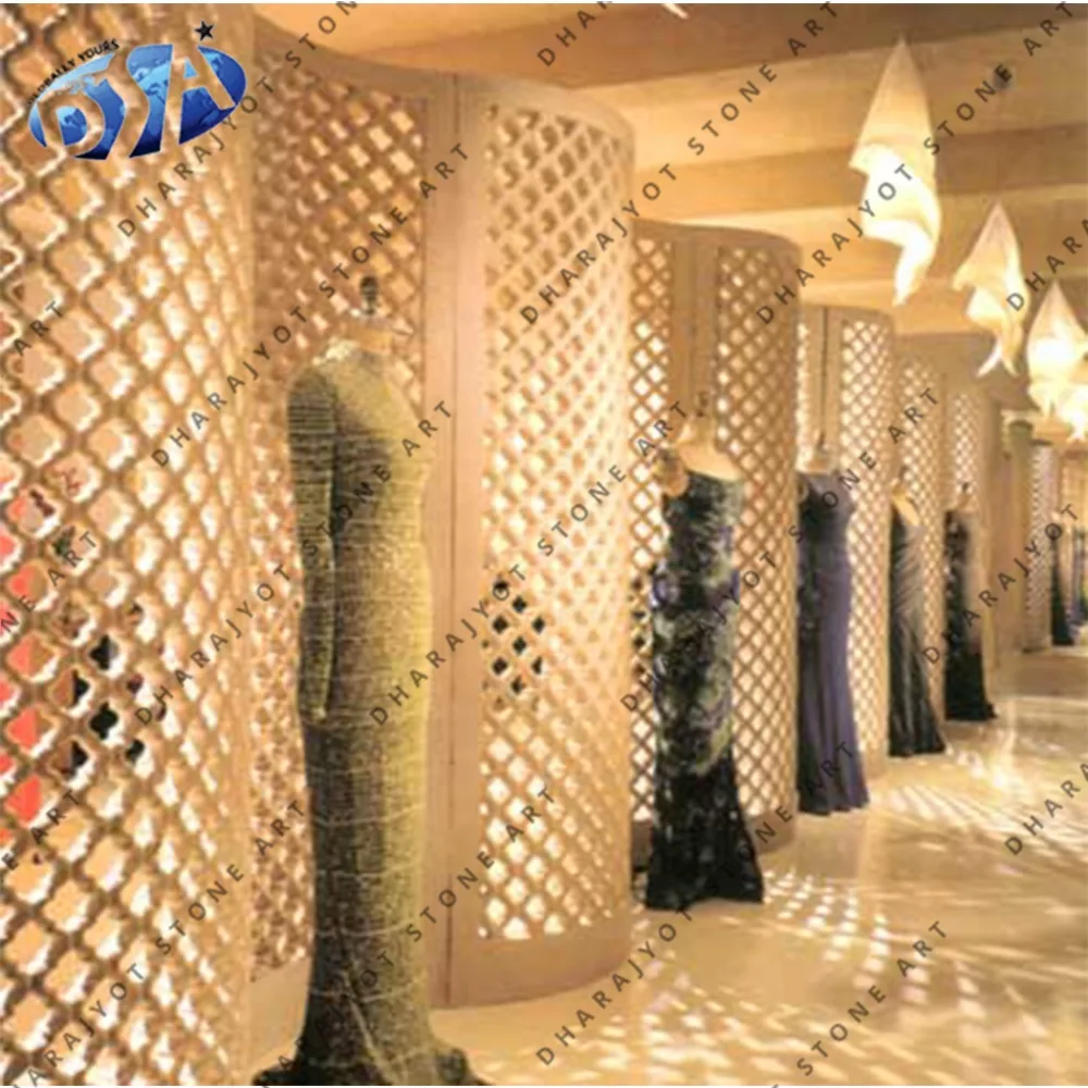 
Sandstone Home Exterior Wall Jali Decor 