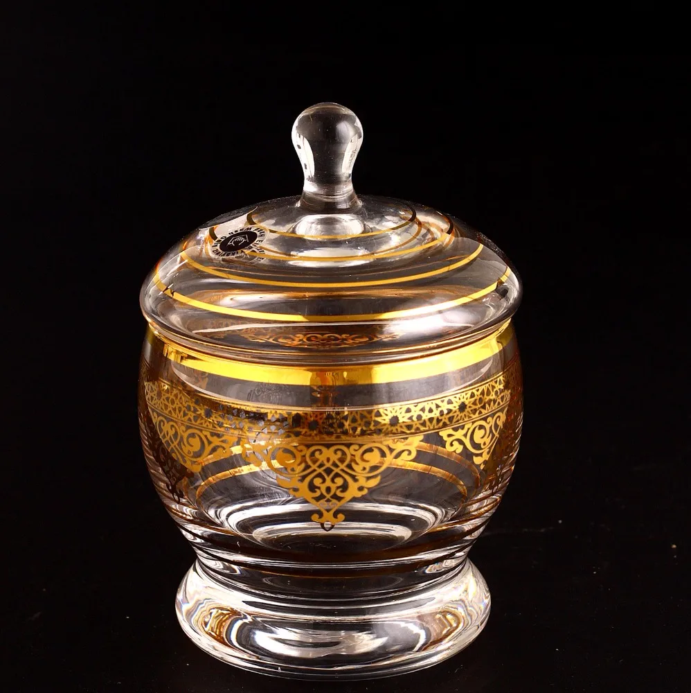 1551 Sugar Pot (1 PC), Decor: Nida, Color: Gold