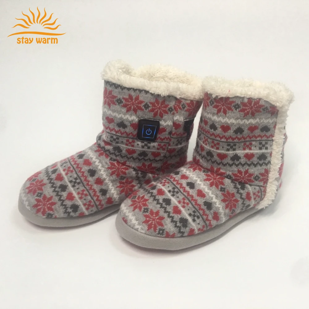 OEM High Quality Battery Heated Indoor Outdoor Slippers for Foot Warmers