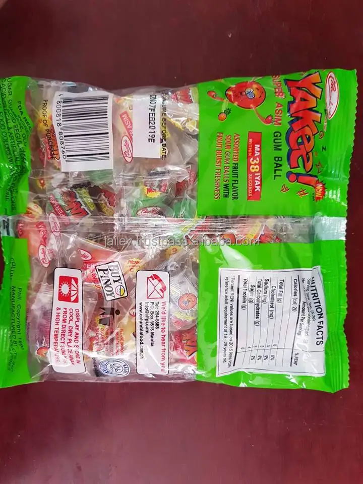 
Best Selling Sour Cry Candy Yakee Gum ball Philippine Made 