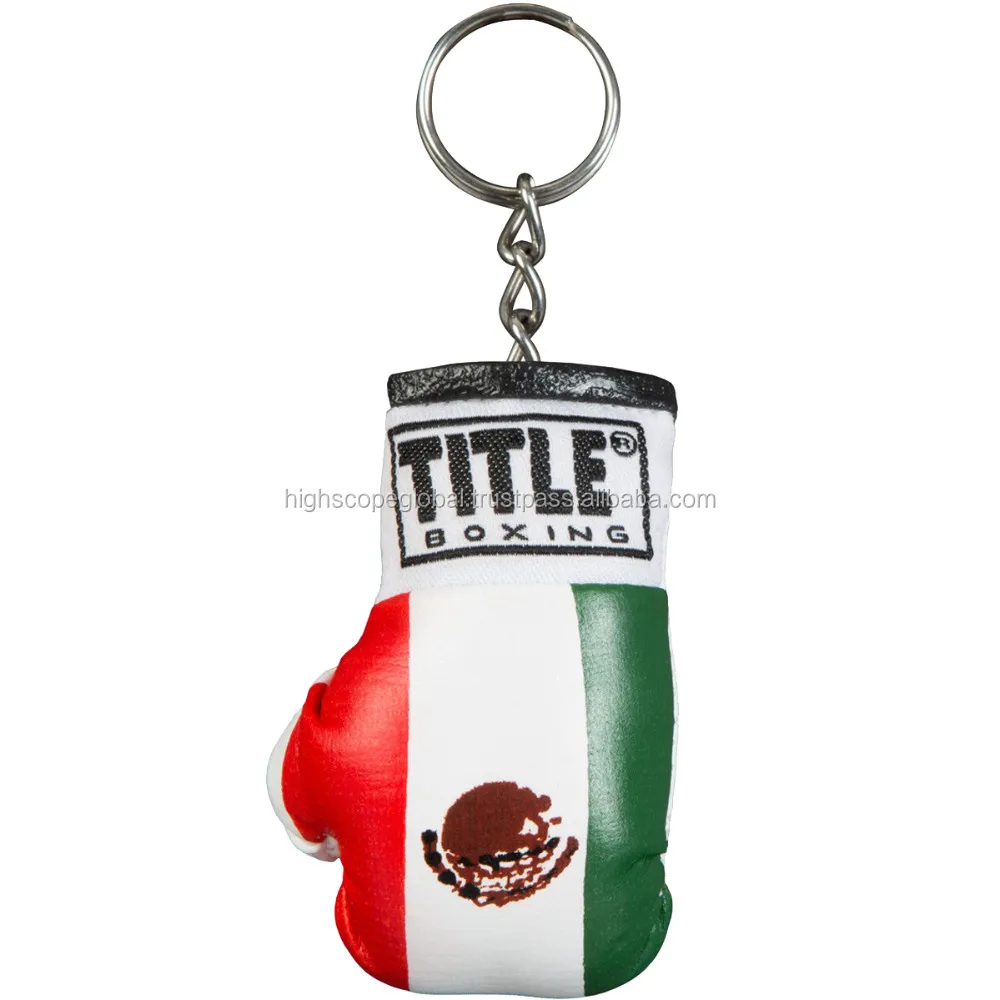 New Model Mini Boxing Gloves Key Chain PU Rexine Leather Key Holder Car Accessories MMA Car Hanging Key Ring