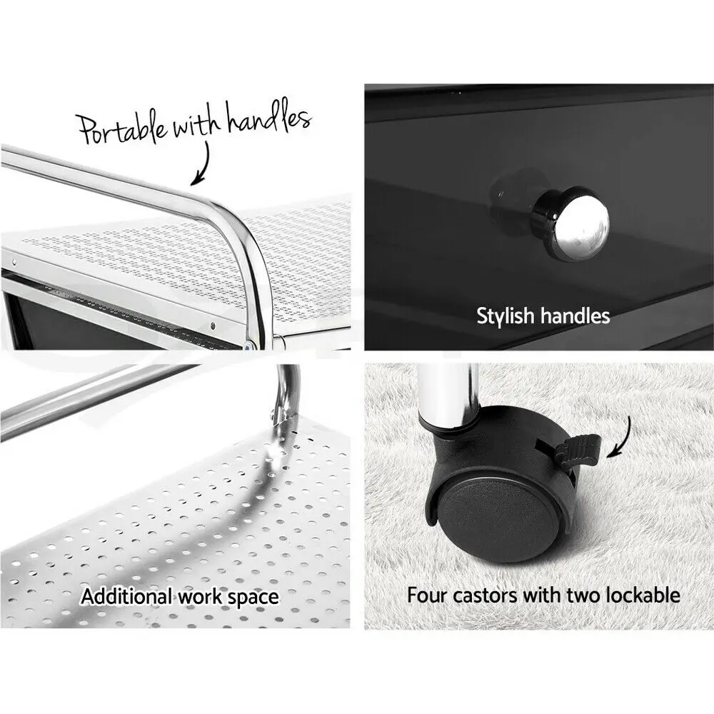 Rolling Storage Shelf with 7 Drawers for  Hair Beauty Salon Trolley Cart