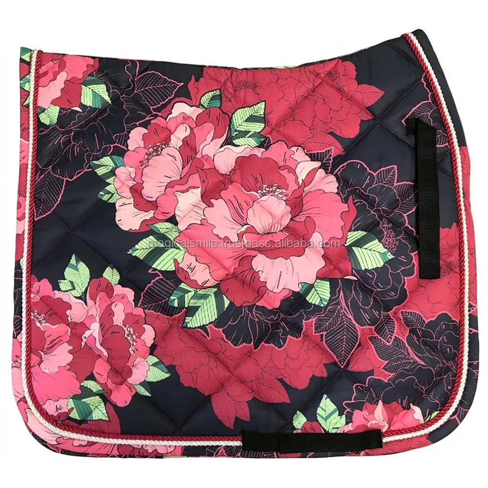 Dressage Saddle Pad Flower Sublimation Saddle pad