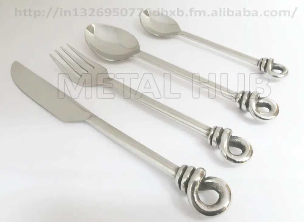 Stainless Steel Flatware set with Hand Forged Handles