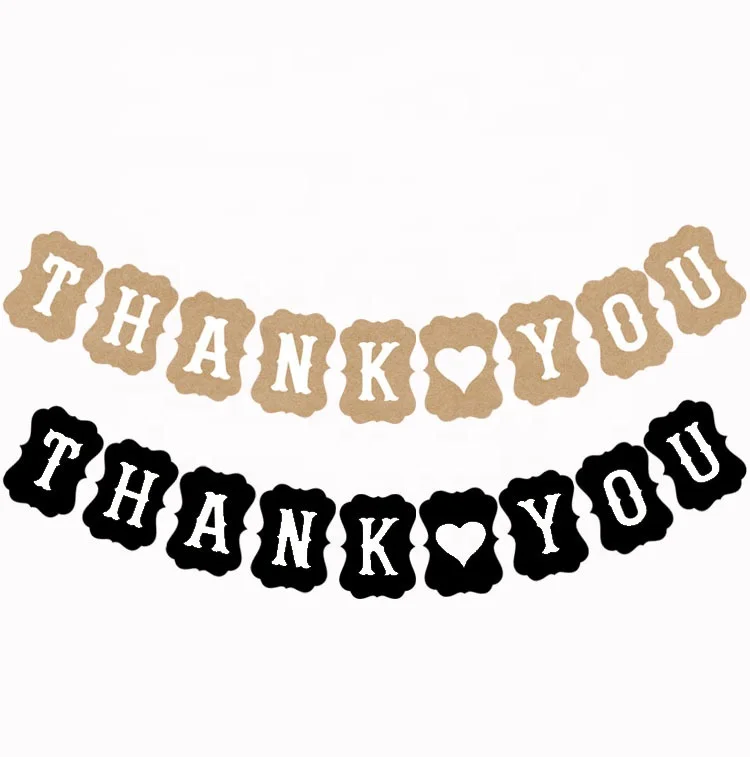 Yiwu Factory Wholesale Thank You Letter Banner For Wedding Party Thanksgiving Decorations