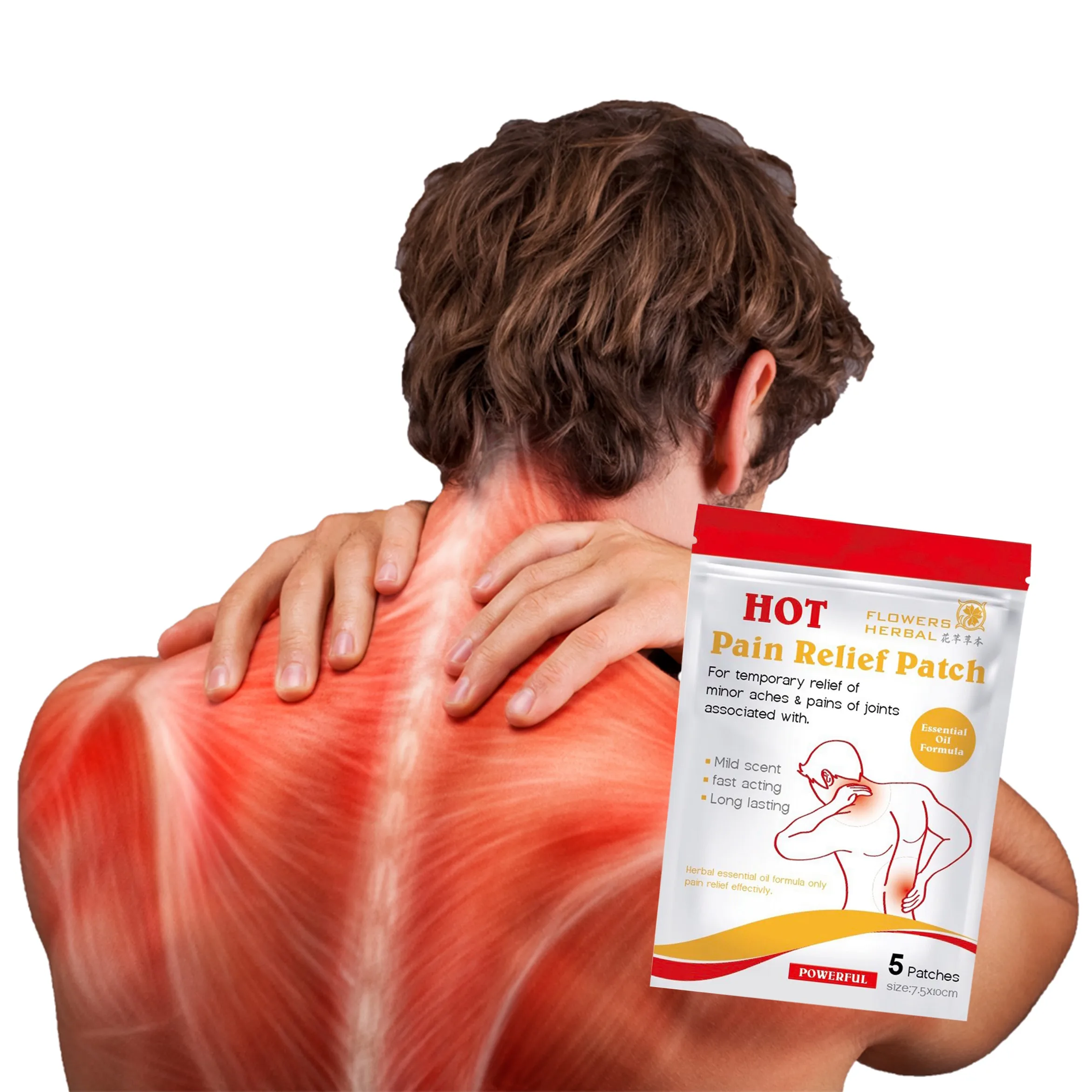 Пластырь медицинский травяной для снятия боли в локтях и спине