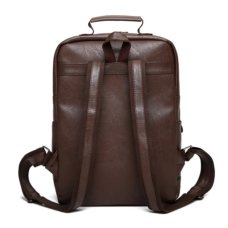 big capacity popular PU man leather backpack fashion travel backpack