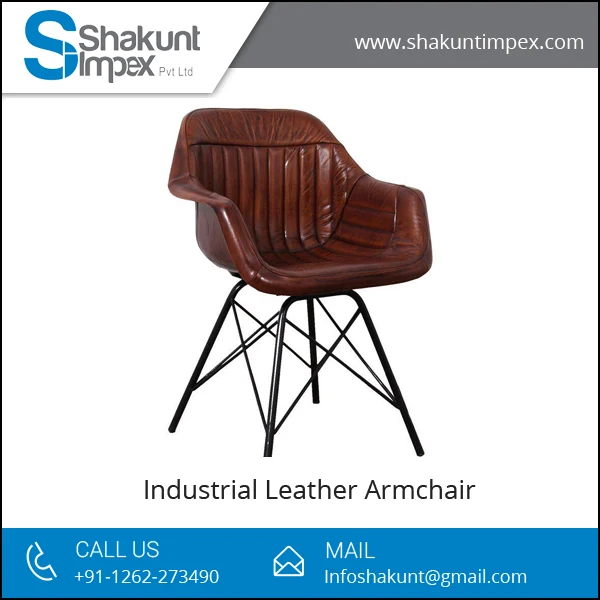 Leading Manufacturer of Superior Quality Modern Industrial Leather Armchair