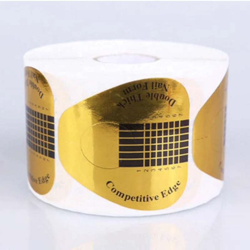
500pcs Professional Nail Form for Acrylic Nail UV Extension Gel Polish builder form paper sticker mold 