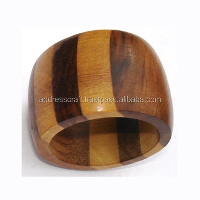 Best Quality Christmas Table Decoration Natural Wood Color Wooden Napkin Ring Wood Napkin Holder For Wedding Events Parties Use