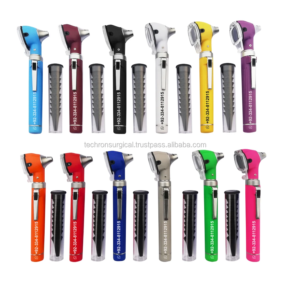 Fiber Optic LED Mini Otoscope White Color