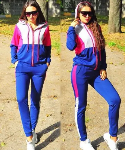 Women Plus Size Tracksuit Two Piece Set Casual Sport Suit Women 2 Piece Sets Sportswear Zipper Tracksuit Female