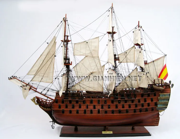 TALL SHIP SANTA ANA (1784 - 1812)  - WOODEN HANDICRAFT SHIP MODEL WITH STAND - MODEL SHIPS FOR HOME DECORATION, GIFT, COLLECTION