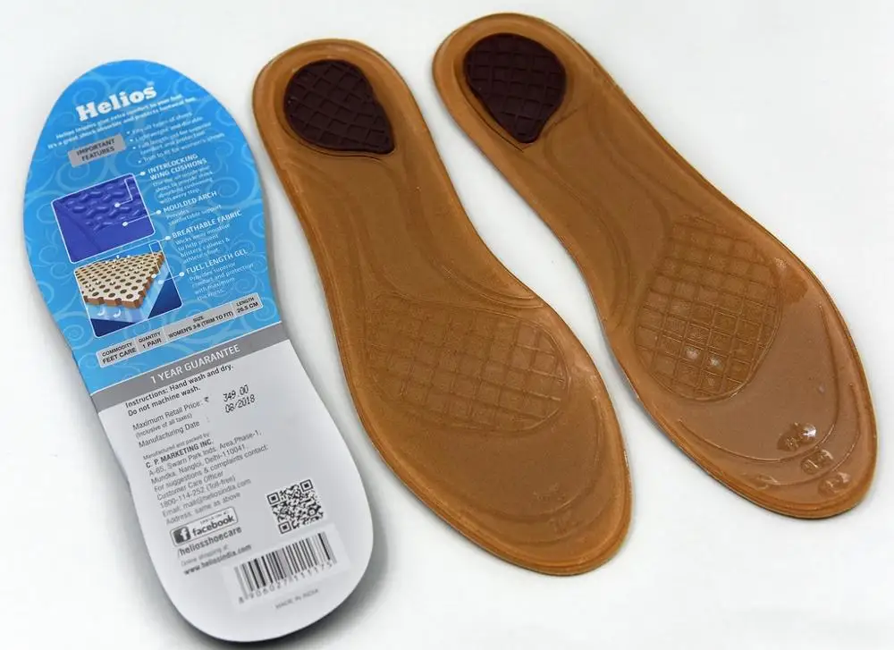 Height Increasing Customised Shape Size Available Shoe Insoles Ladies Gel For foot Cushion Female Insoles From India