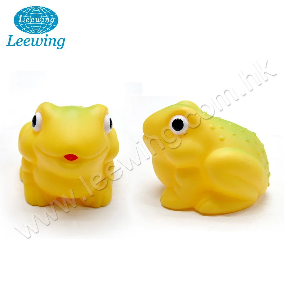Plastic PVC Vinyl Squeaky Frog Baby Bath Toy