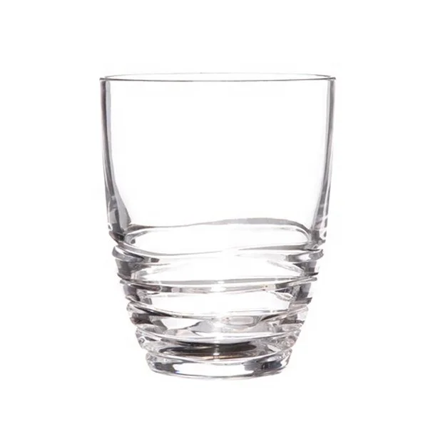 9oz BPA free Plastic Acrylic Ribbed Champagne flute