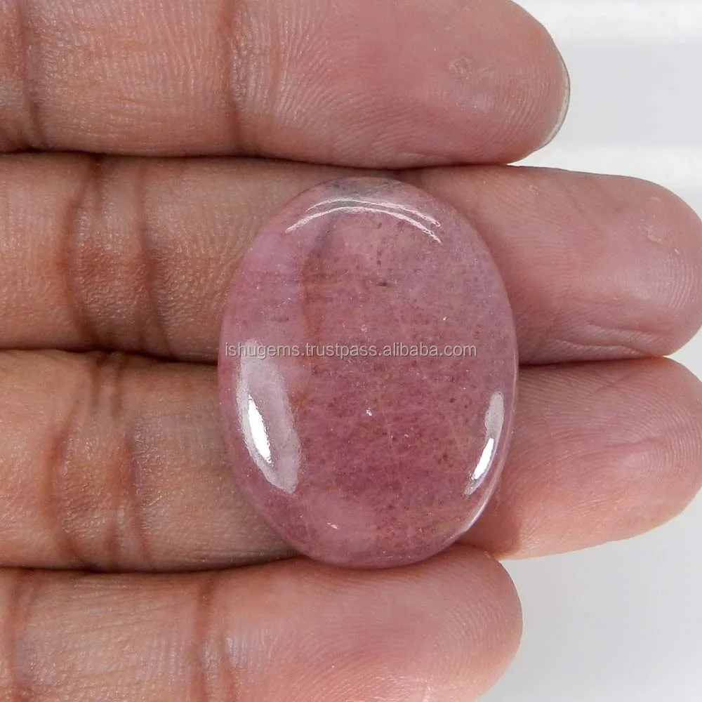 Natural Rhodonite 30x22mm Oval Cabochon 39.95 Ct Loose Gemstone Making For Jewelry