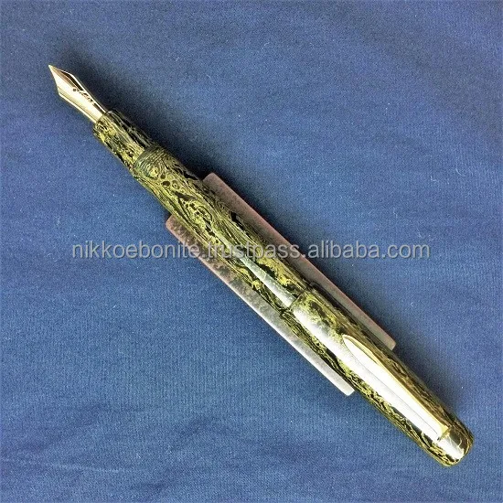 Japanese High quality fountain pen named NATSUME in our original yellow color made of high quality ebonite