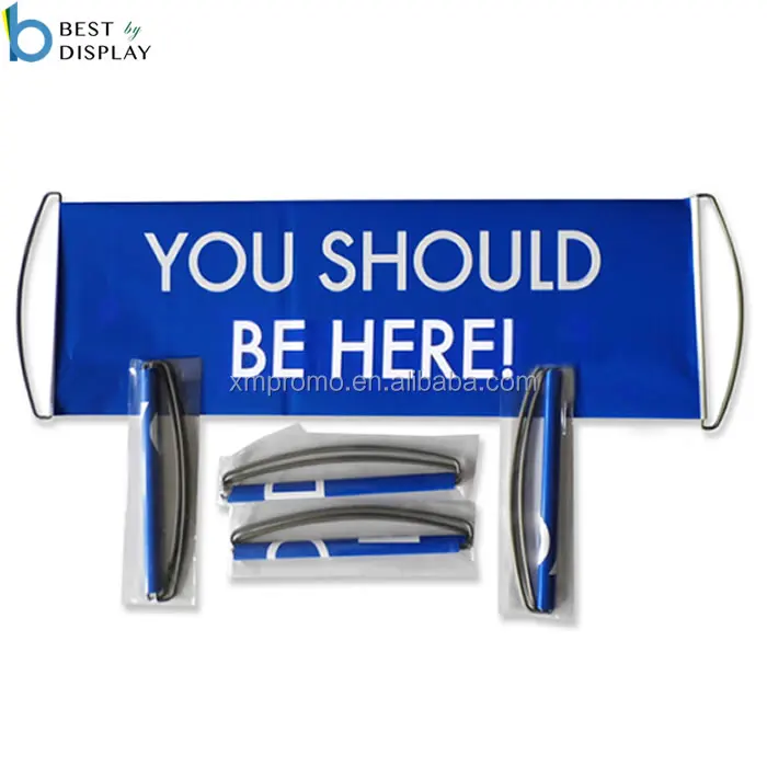 2018 Promotional advertising hand roll up banner hand held scrolling banner