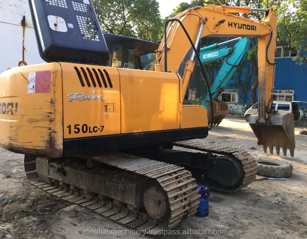 Strong Power Construction Equipment Hyundai R150LC-7 Model for heavy work / Working Condition Excavator for sale