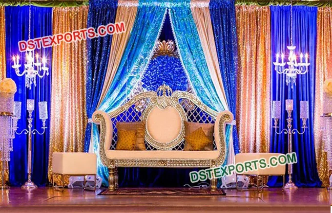 Beautiful Ceiling Drapes For Wedding Mandap Customized Glitter Wedding Stage Backdrop Wedding Backdrop Curtains