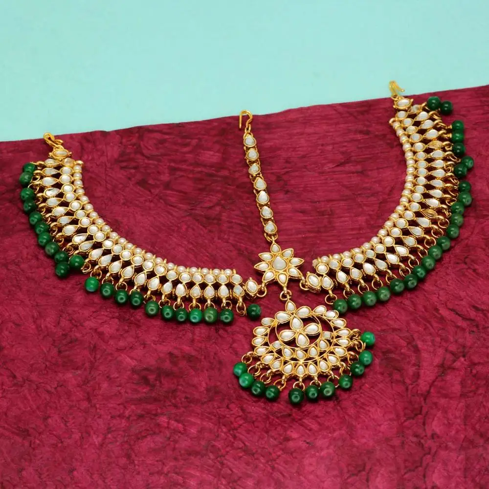 All new White Color Kundan Work Matha Patti