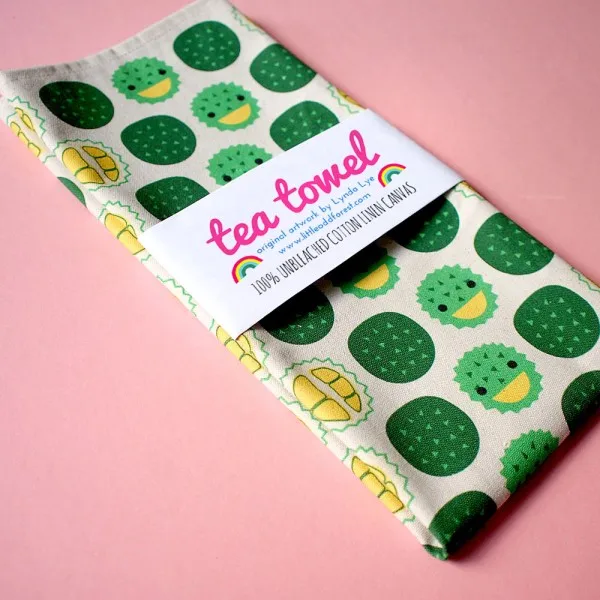 100% printed linen cotton kitchen tea towel  cheap price