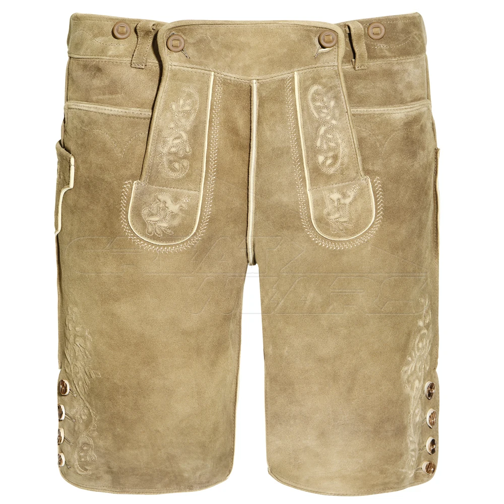 Adult Oktoberfest Costume Bavarian Men Uniform Lederhosen Shorts