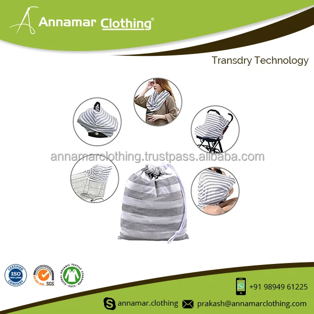 Personalized Private Label New Design Hot Selling 4-In-1 Baby Car Seat Cover Canopy and Nursing Cover from India