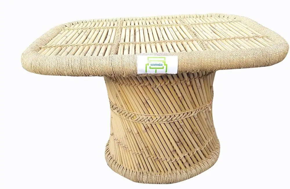 Stylish Restaurant Garden Set 2 Sofas Table Furniture Rattan Bamboo Hotel Restaurant Poolside gardensets Lawn Patio Natural