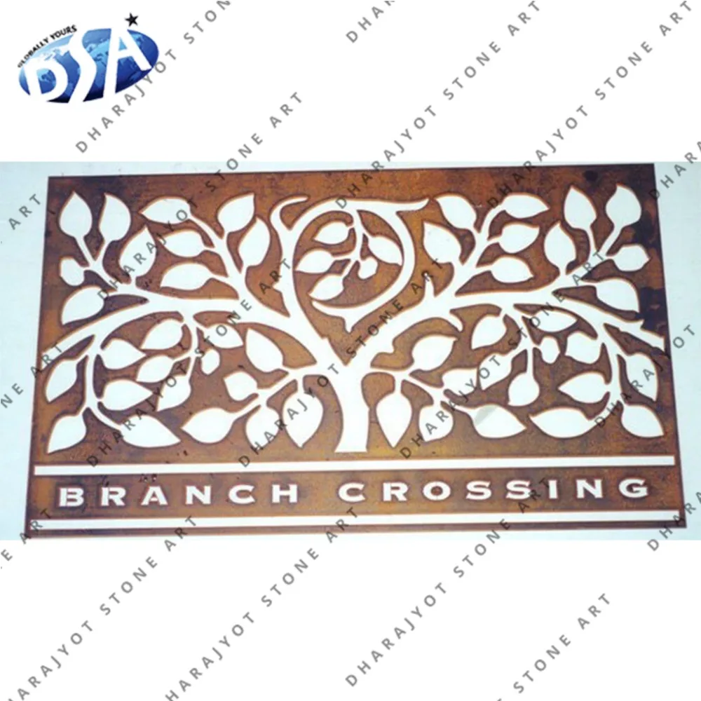 
branch crossing marble window jali decor 