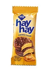 For HAY HAY SANDWICH BISCUITS COVERED WITH CHOCOLATE