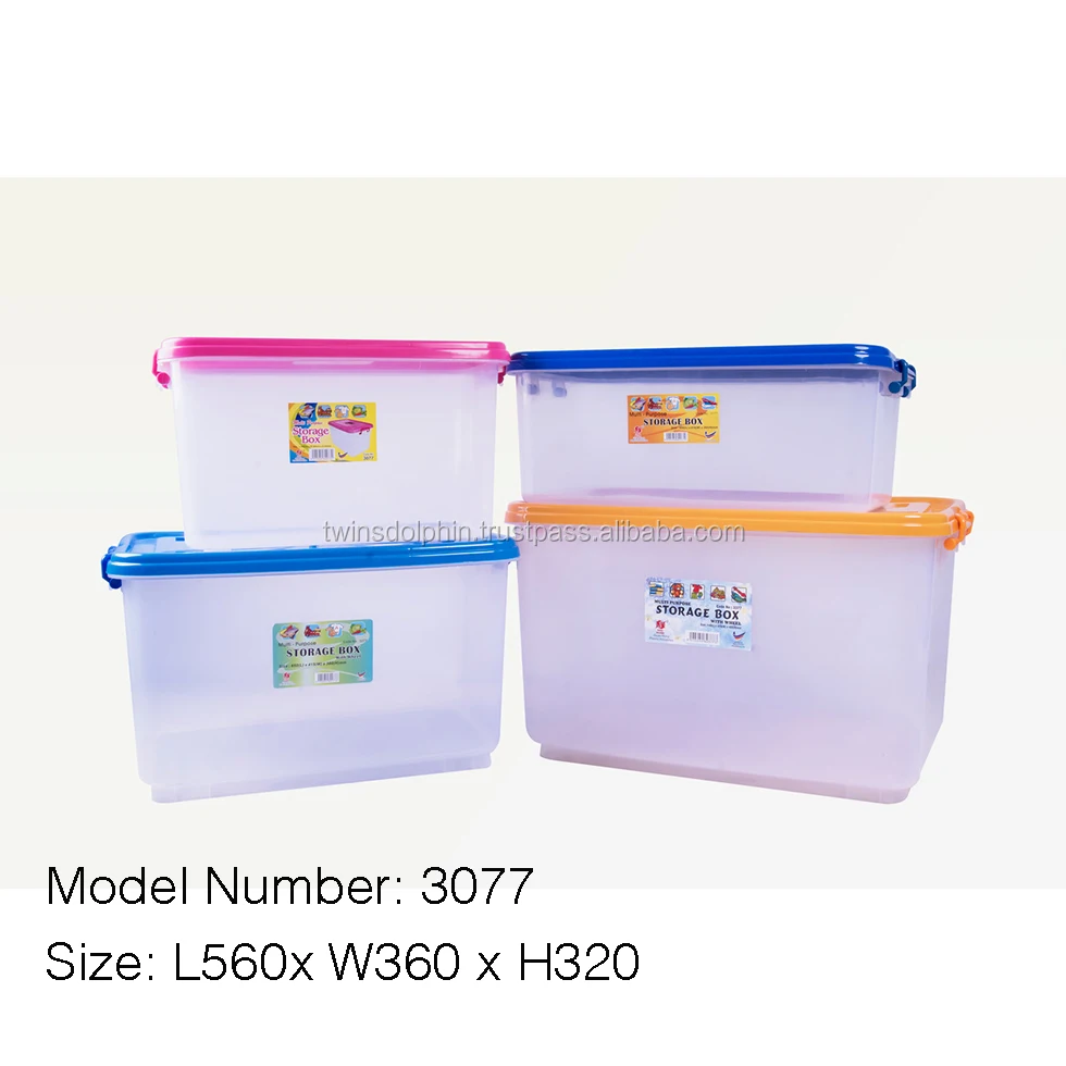 Top Selling 70L Plastic Transparency Multipurpose Storage Box Suitable For Books Magazines Toy Storing Sleek and Simple Design