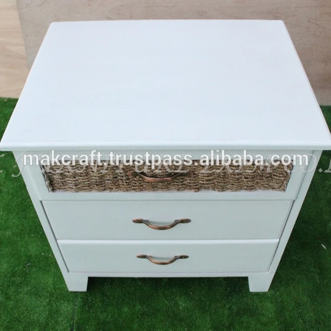 Водяного гиацинта Крытый ротанга маленький шкаф с 3 ящиками мебель для гостиной, аксессуары для ванной комнаты