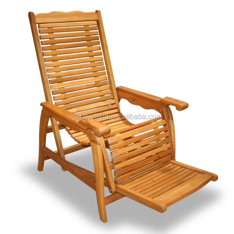 Rocking Chair bermuda adjustable solid teak wood