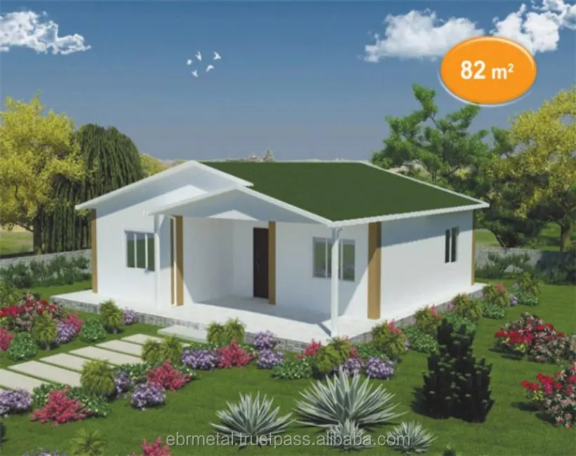 
HIGH QUALITY PREFABRICATED HOUSE SINGLE STOREY-82 m2-->166 m2 