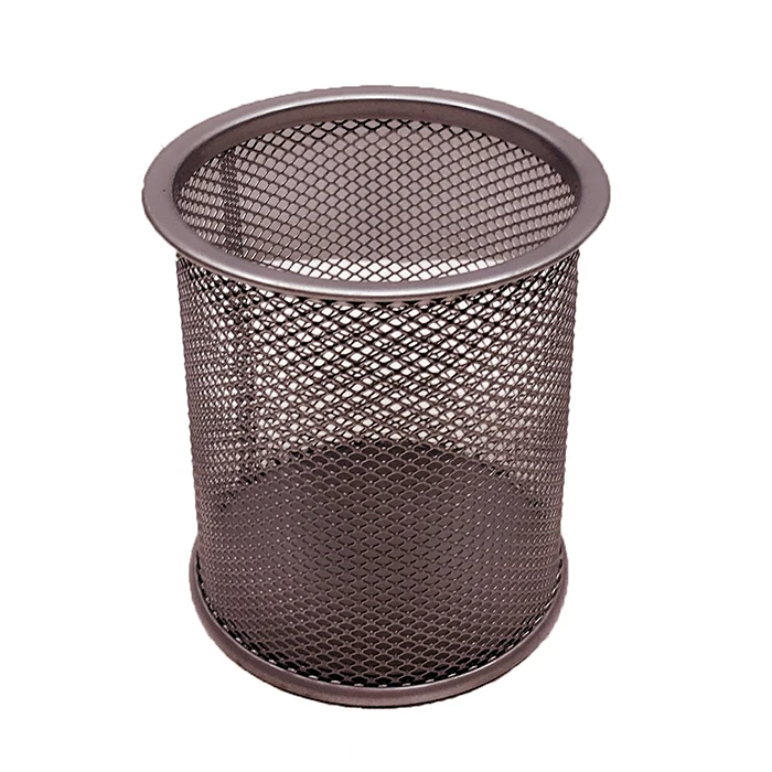 Desktop Stationery Single Stand Office Mesh Metal Pencil Holder