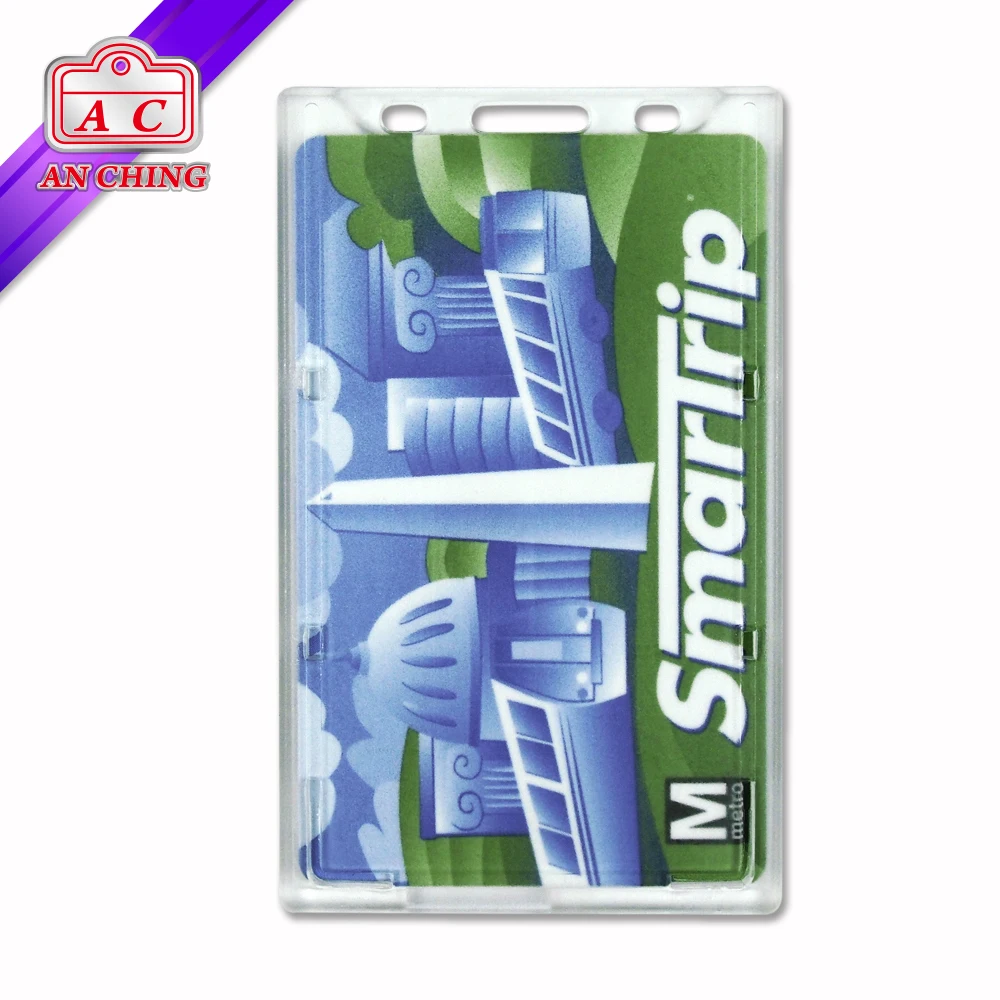 Vertical Hard Plastic ID Name Card Holder